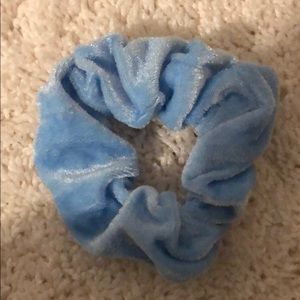 blue scrunchie